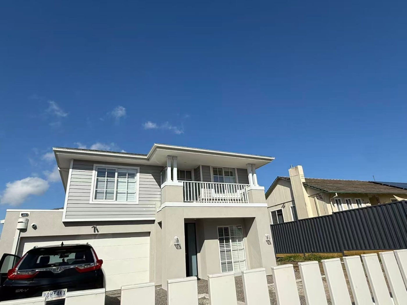 PVC plantation shutters on a Melbourne home's outdoor-facing windows