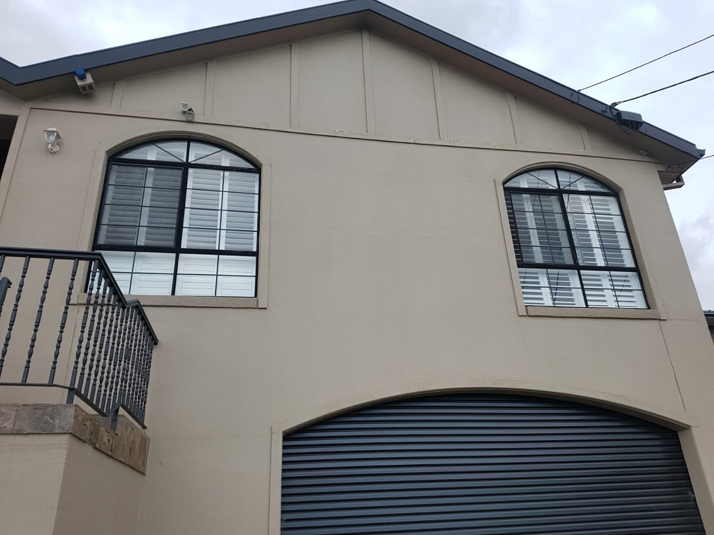 Classic white plantation shutters on the exterior of a Melbourne house