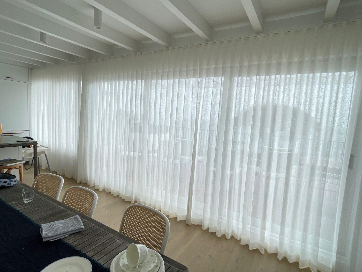 Blockout curtains in a contemporary Melbourne living room
