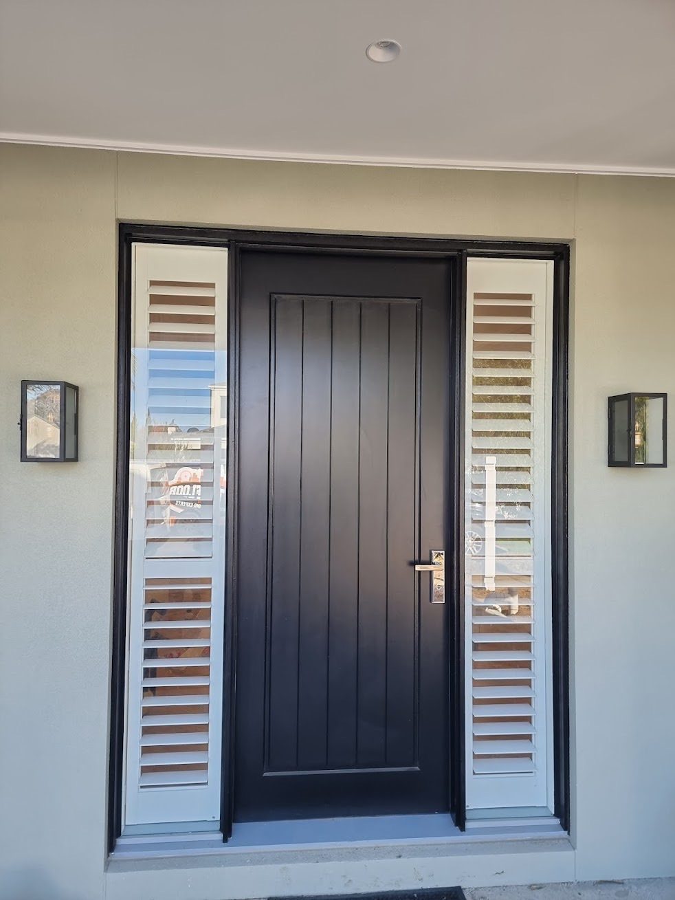 Full-height plantation shutters on exterior windows, Melbourne