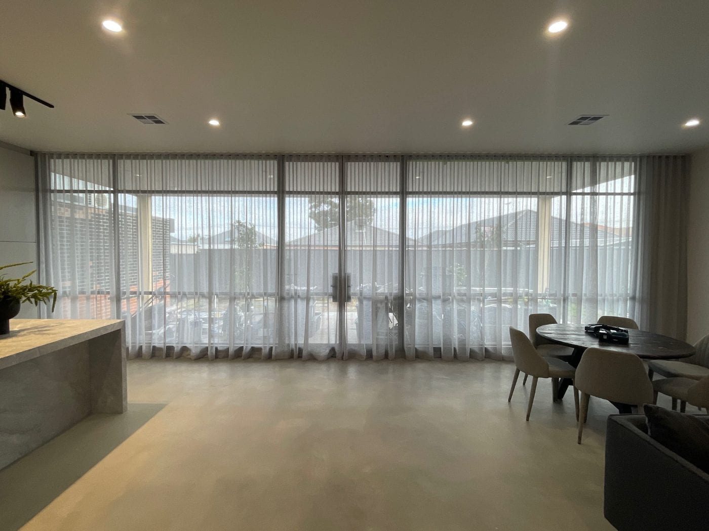 We Inspire curtains installed across a Melbourne open-plan space
