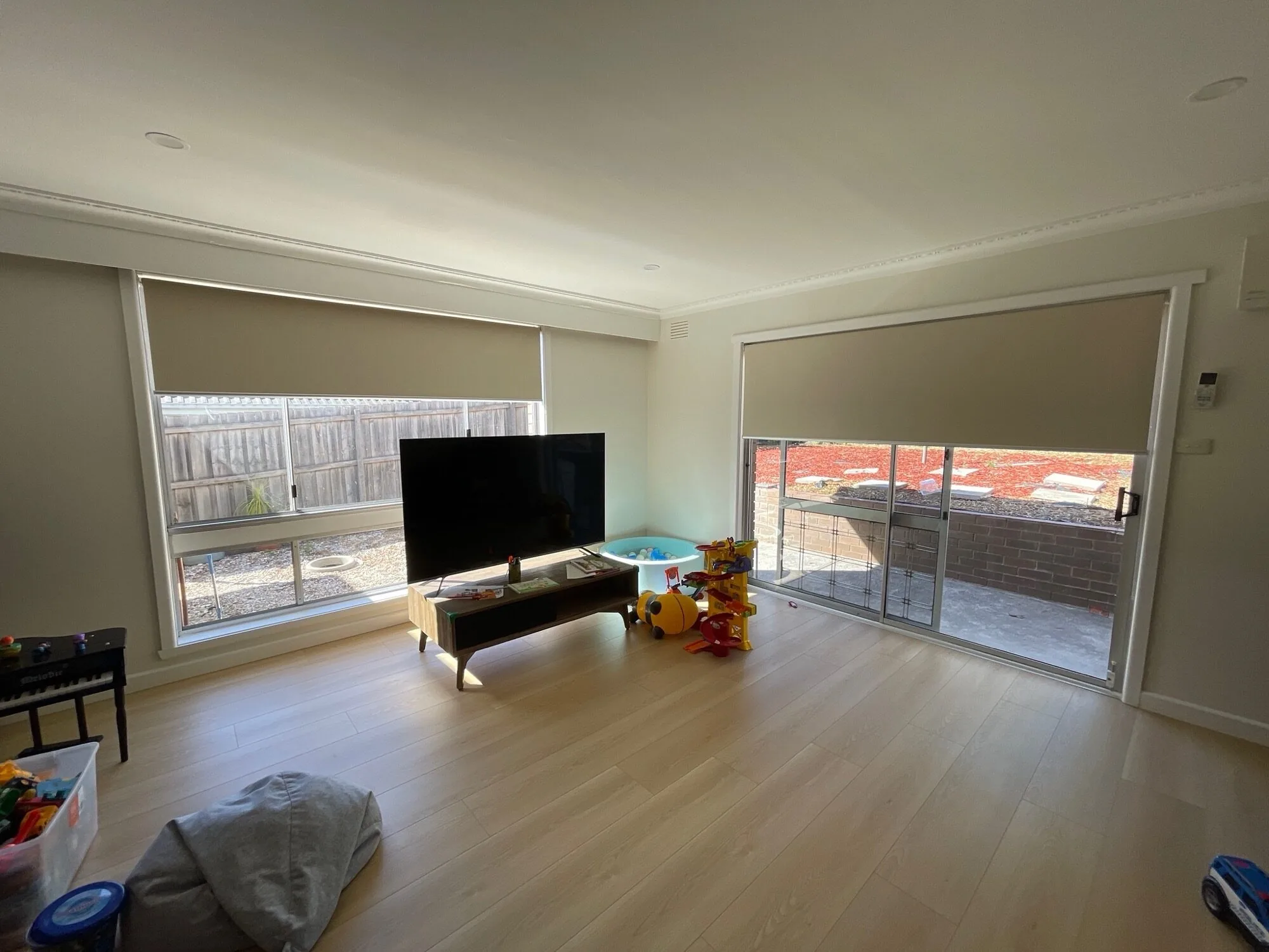 Custom blinds in a Mornington coastal home