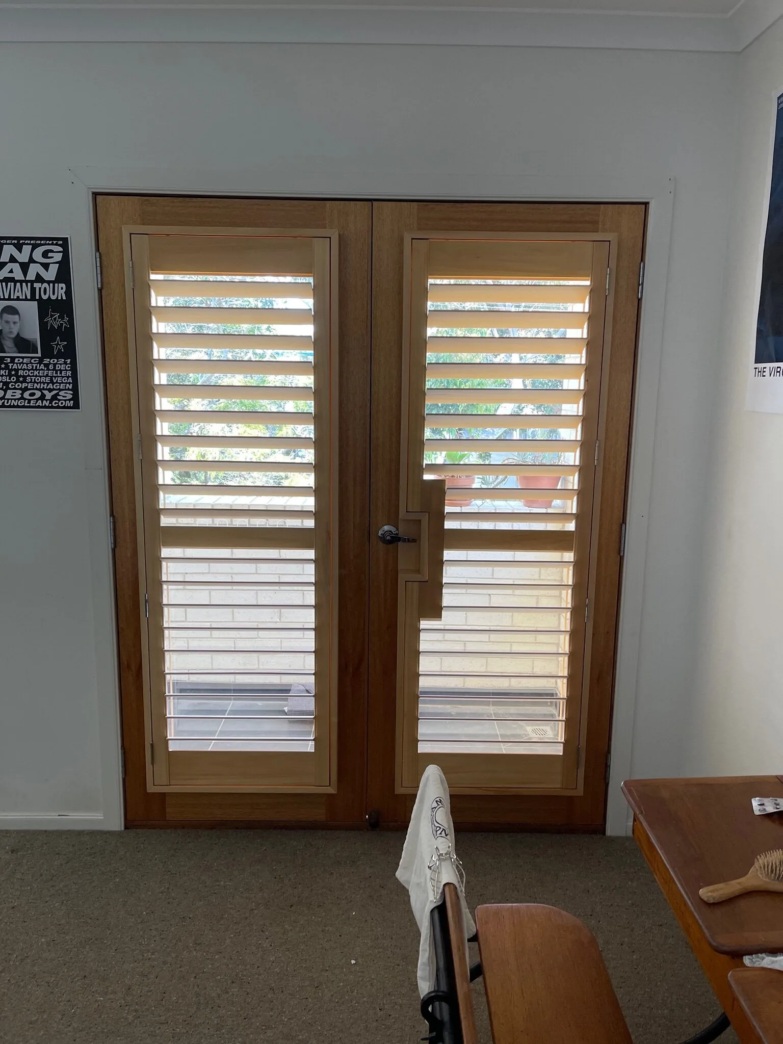 Plantation shutters in a Balwyn Art Deco home