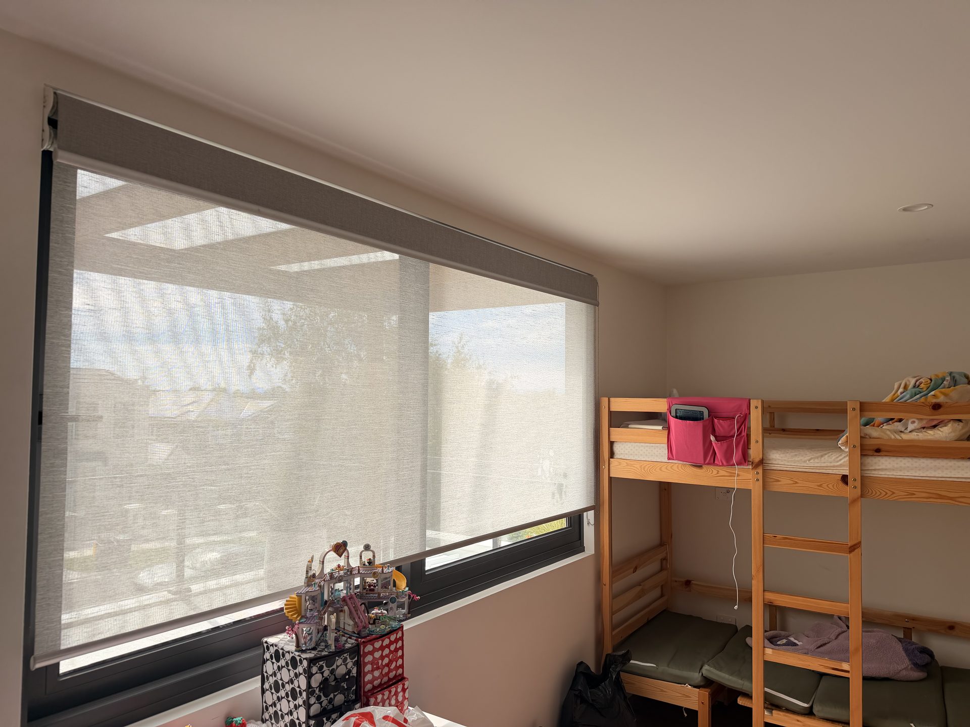 Motorised day night double roller blinds kids bedroom Malvern Melbourne