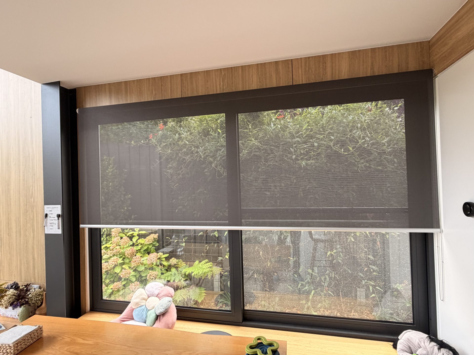 Motorised screen roller blinds kids playroom Malvern Melbourne