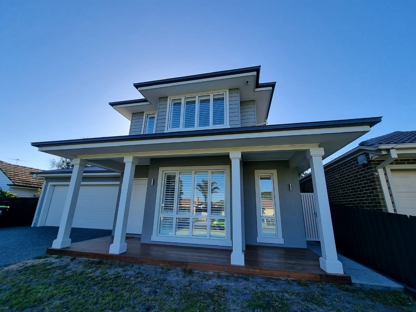 Street appeal plantation shutters Hamptons home Hampton Melbourne