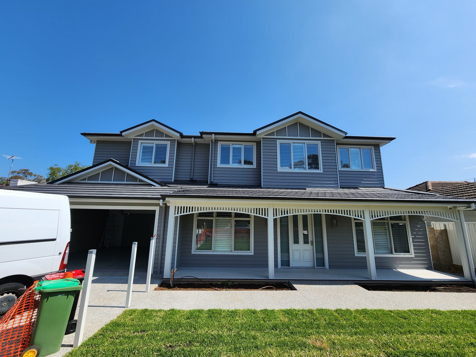 White plantation shutters Hamptons style home Hawthorn Melbourne