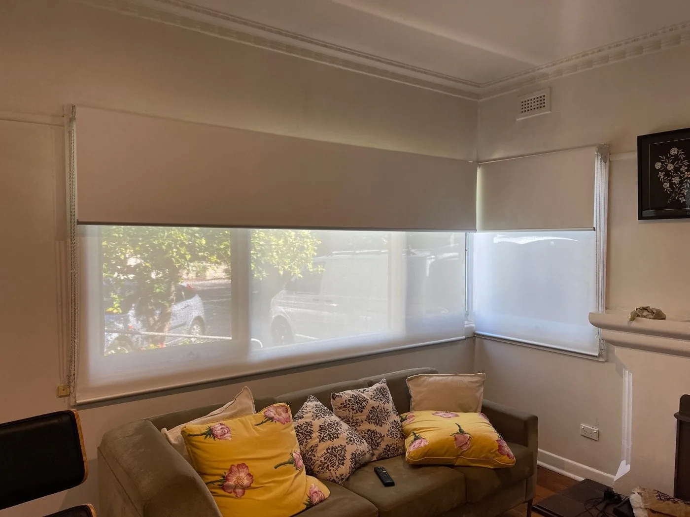 Roller blinds living room Melbourne